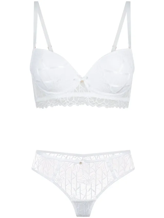 LingaDore Push up bh en string set Wit