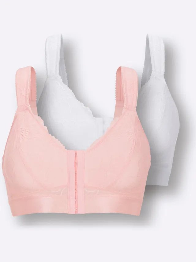 Beha zonder beugel met voorsluiting roze, foto 2