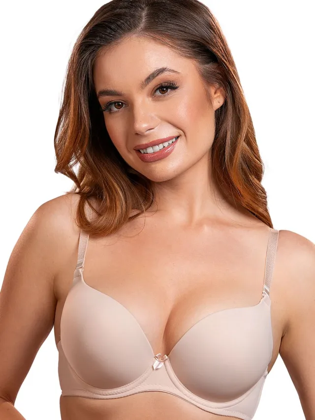 Vivisence 1041 Voorgevormde push-up bh zonder beugels Beige
