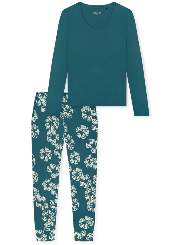 Schiesser Vrouwen Pyjama Modern Groen