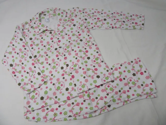 Dirkje Pyjama - Meisje - bloem - 4 jaar 104 wit ,rose