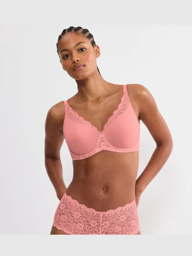 Triumph Amourette W01 Beugel-BH – Kant – Comfort & Steun – Pastel Roze - 90-105 D