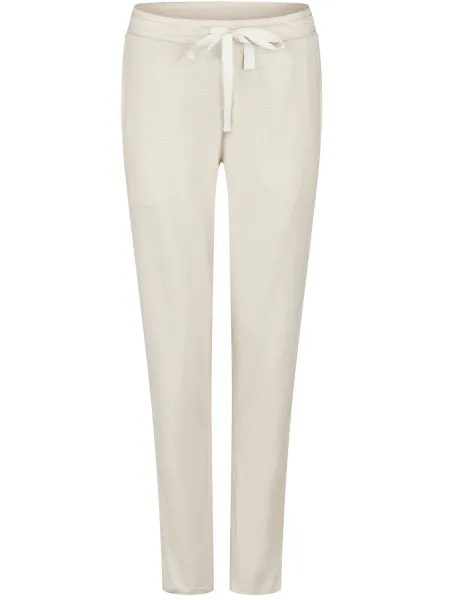 By Louise Dames pyjama set lang katoen mintgroen hartjes/beige gestreept, foto 2