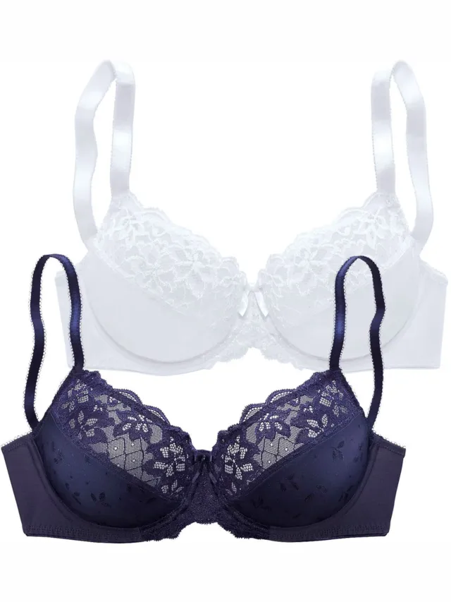 beugelbeha roze marine en wit
