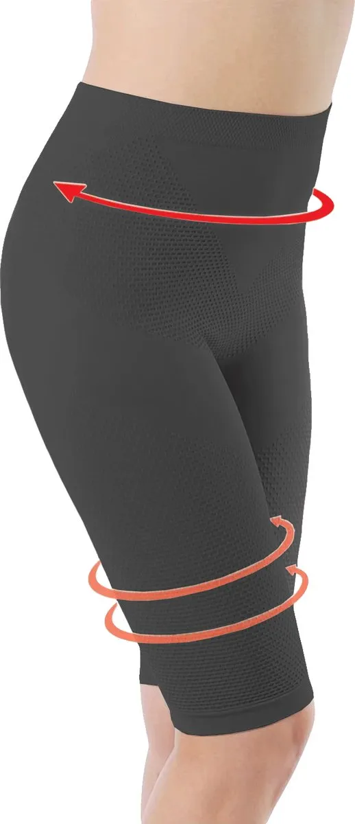 Fine Woman corrigerende boxershort lange pijpjes - Zwart