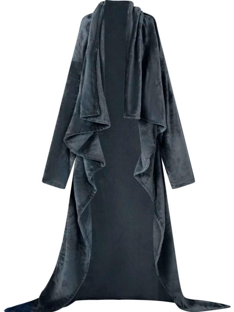 vidaXL Deken hoodie Marineblauw F Flanel