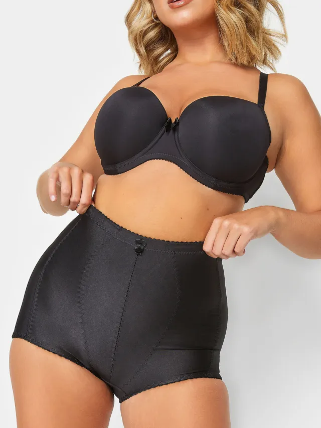 Yours Zwarte Medium Control Hoge Taille Slips-42 Black