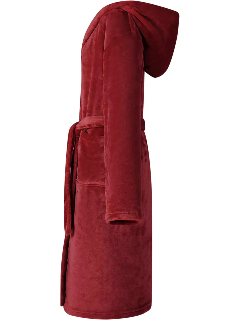 vidaXL Badjas Hoodie Bordeaux Rood L Flanel, foto 3