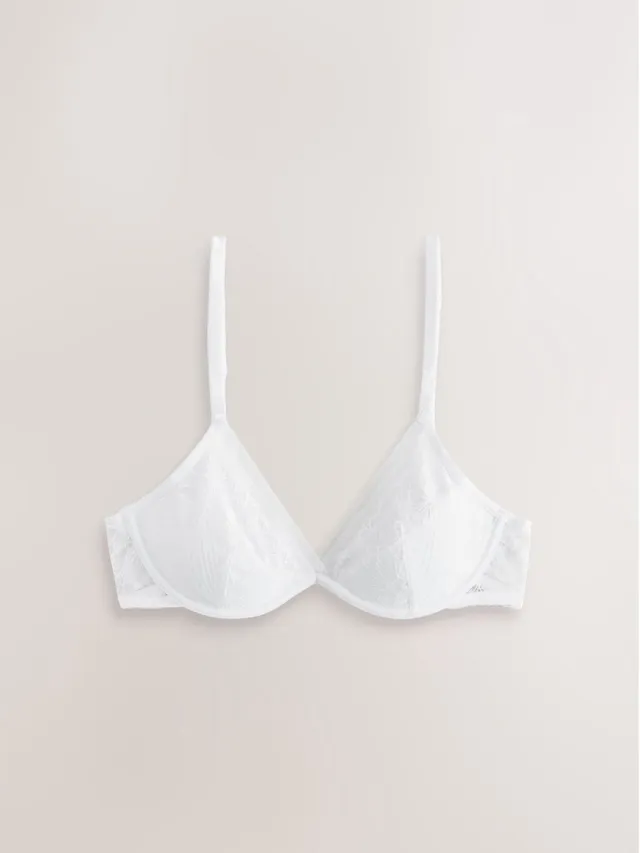 Next Dames - Diepuitgesneden kanten beha, zonder vulling - Wit White