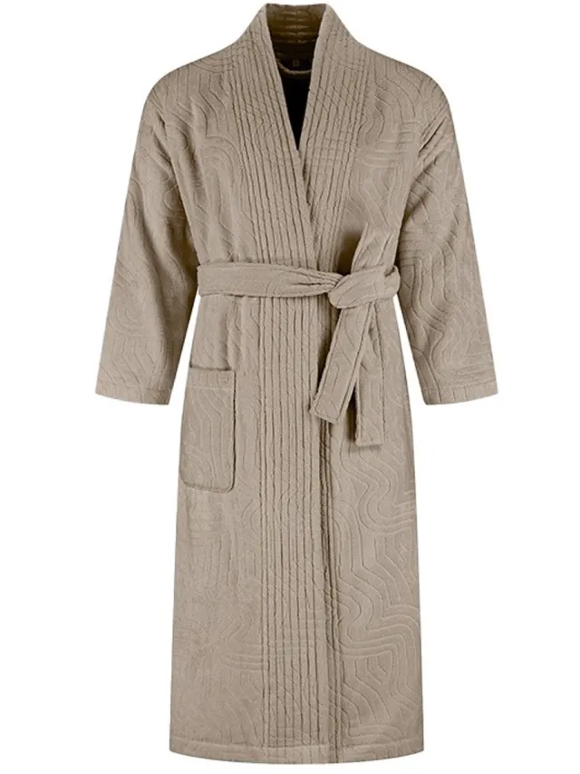 Yumeko badjas velours classic taupe xl