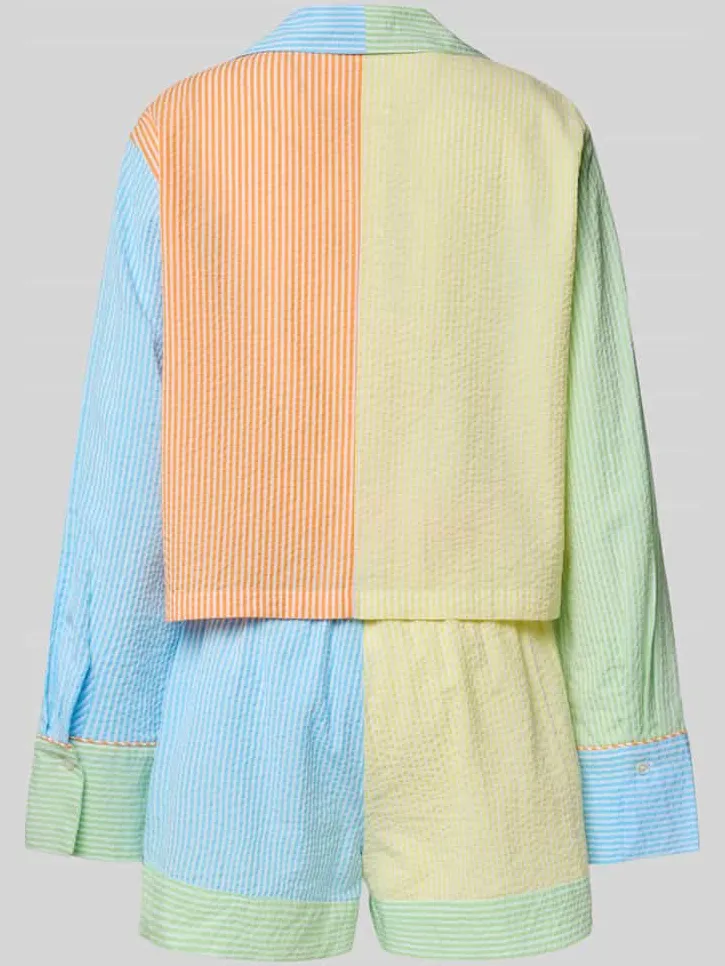 Polo Ralph Lauren comfort fit pyjama van puur katoen model 'SCALLOP SEERSUCKER' lichtblauw, foto 2