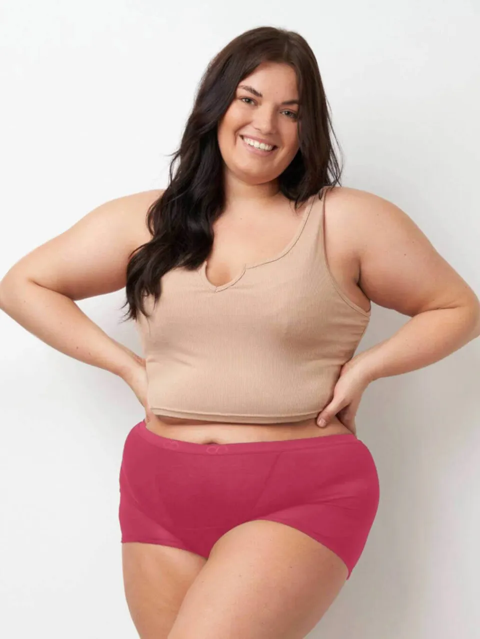 Moodies Undies extra sterk/nacht absorberende boyshort menstruatieslip roze, foto 5