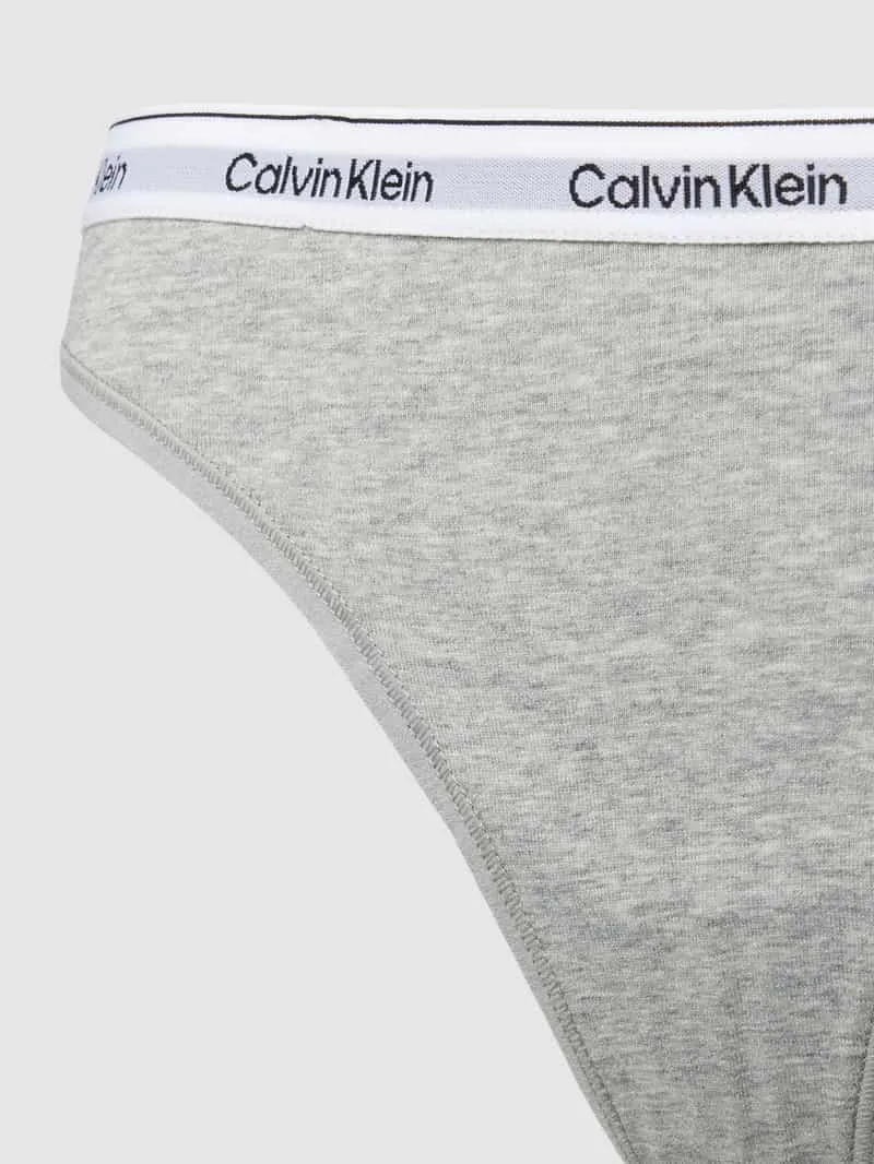 Calvin Klein String in effen design lichtgrijs, foto 3