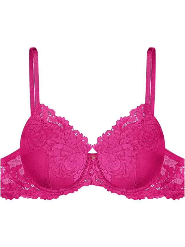ESOTIQ Lynn - Push-upbeha - Kant - Uitneembare vulling Fuchsia