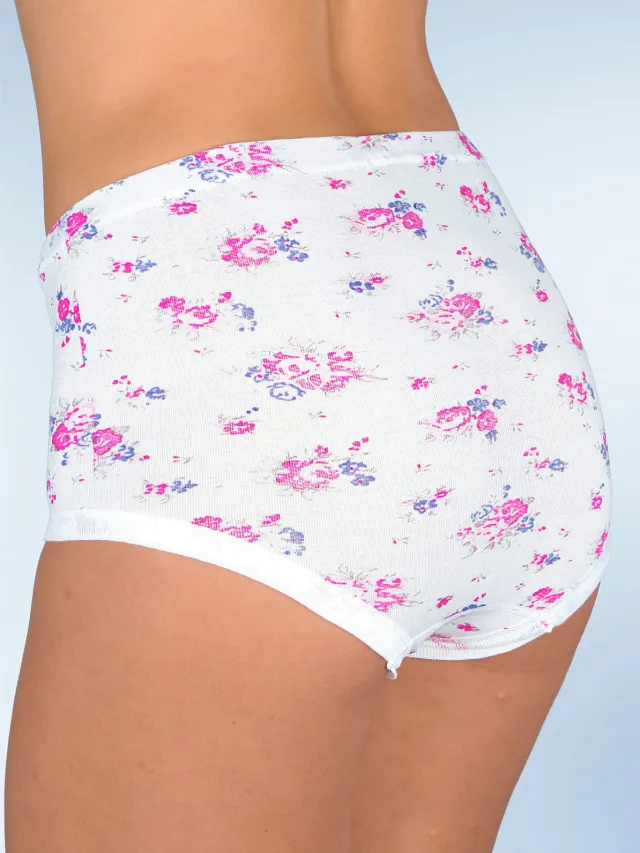 tailleslip roze geprint en wit 5x roze geprint + 5x wit effen