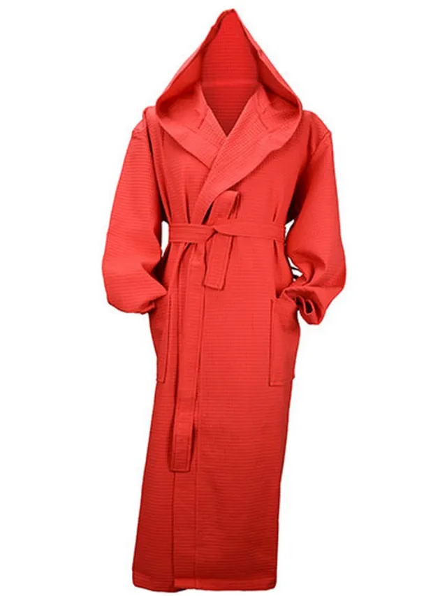 ARTG Dames/Dames Robezz Wafel ochtendjas met capuchon (Vuurrood)