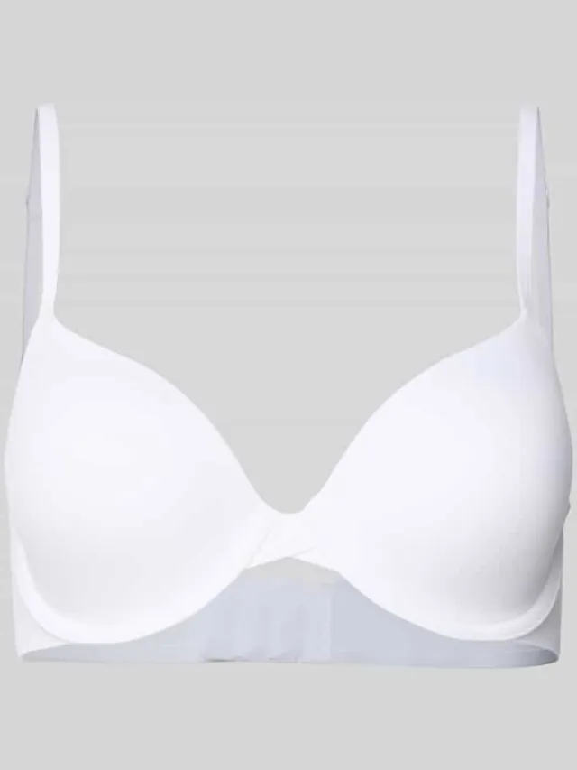 Calvin Klein Beha met cups en verstelbare bandjes, model 'PERFECTLY FIT' Wit