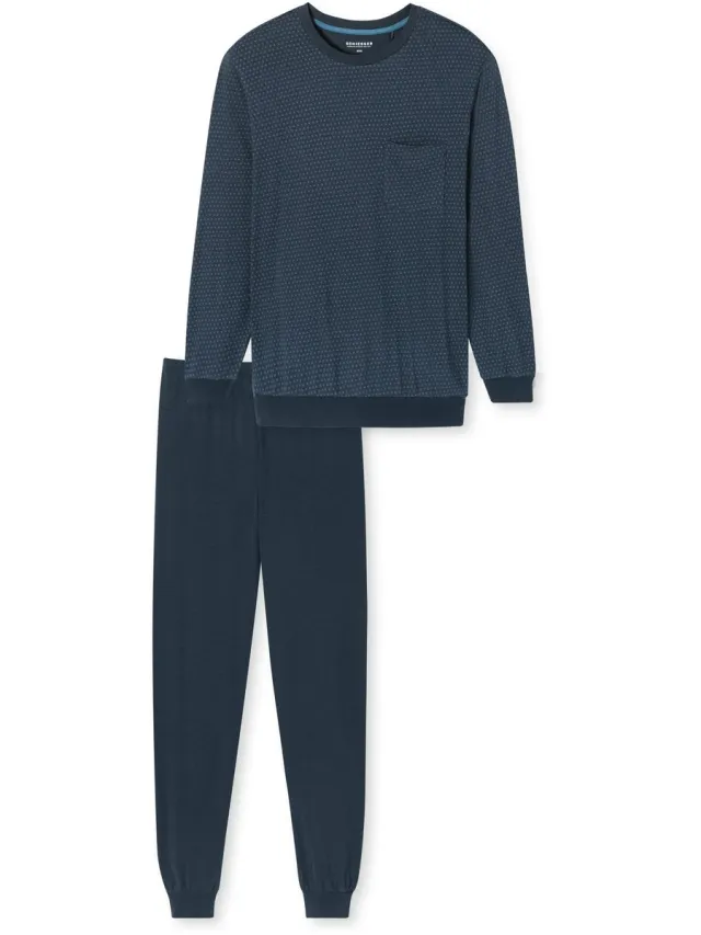 Schiesser Comfort Essentials – Pyjama – 181156 – Night Blue