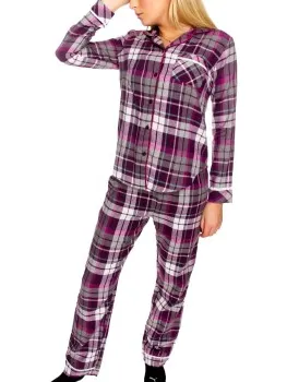 Trofé Trofe Flannel Pyjama Bruin,Rood