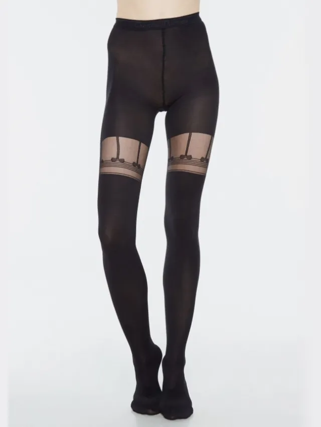 Chantal Thomass fashion panty 20/60 den maat 2/M zwart