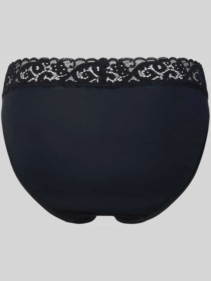 Hanro Slip met kant model 'MOMENTS' zwart, foto 2