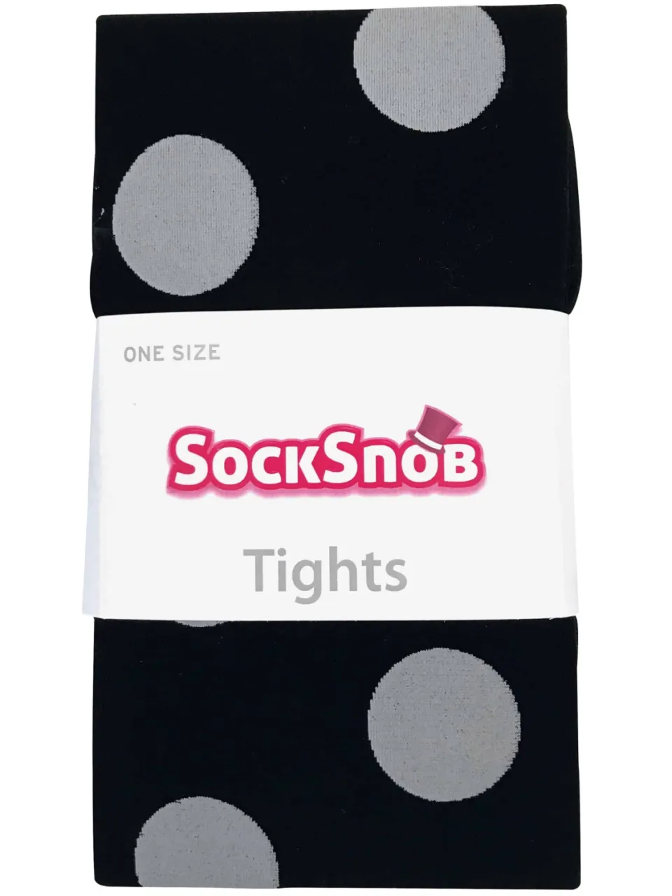 Sock Snob Dames80 denier ondoorzichtig patroon panty's - Big Spot Wit, foto 2