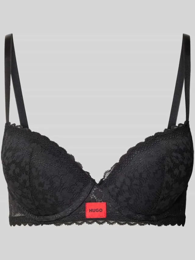 Hugo bh met kant model 'SAVANA PUSH-UP' Zwart