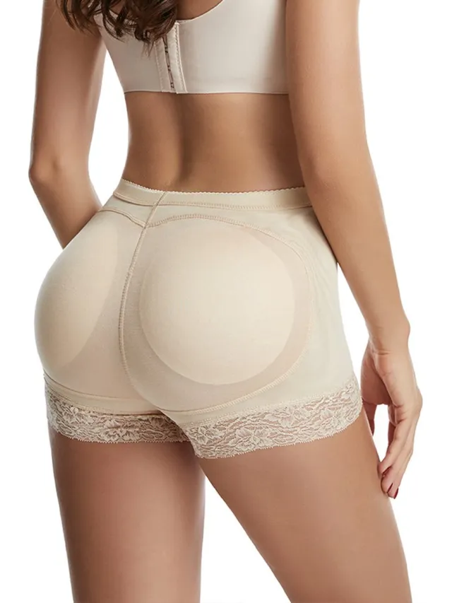 Sara Shop Butt lifter - volle billen - slipje met vulling - verbetert je natuurlijke vorm - Shapewear voor billen - Corrigerend Ondergoed Dames - Tummy control - Buttlifter- volle billen -Beige / - Topkwaliteit Beige/ Model 1