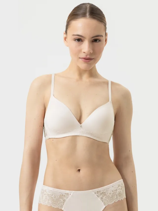Mey Bi-stretch beha, beugelloos Serie Luxurious Champagne wit