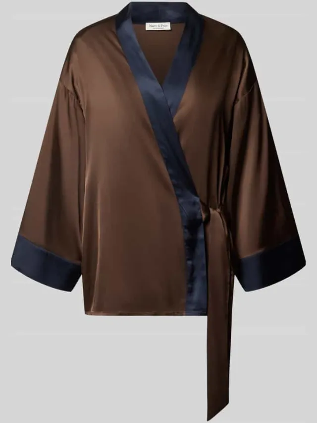 Marc O'Polo Regular fit pyjama van viscosemix Donkerbruin
