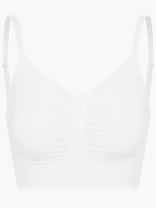 cfab Comfort Bralette - Wit - 5XL - BH Zonder Beugel Voorgevormd - Ondergoed - Naadlos