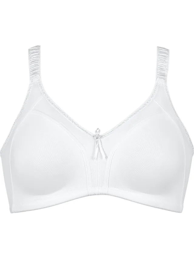 Naturana katoenen soft BH zonder beugels wit