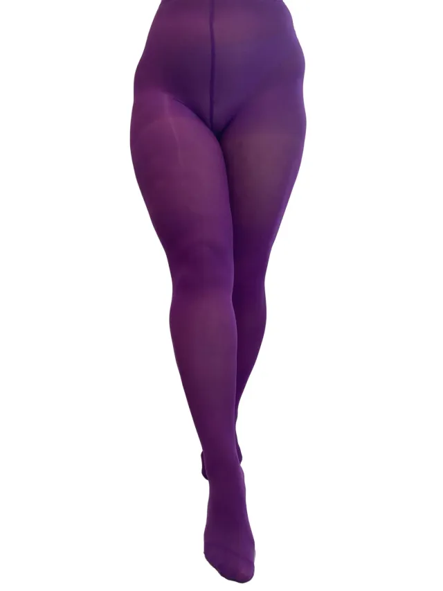 Pamela Mann plus size panty 50 denier paars