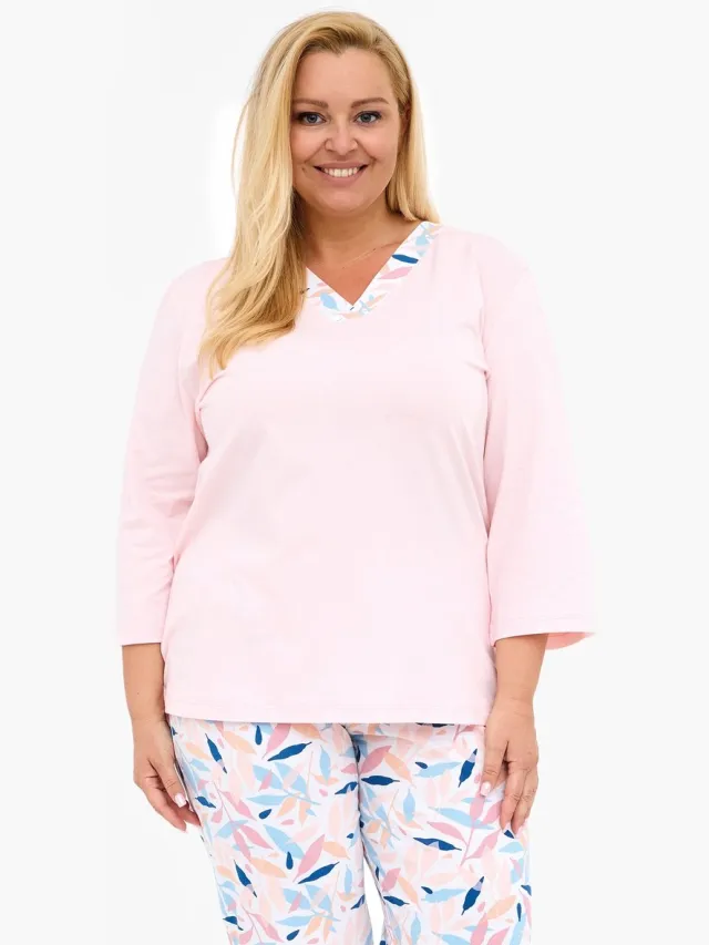 Cornette Katoenen Pyjama Dames Volwassenen Nancy 389/455 46 / Roze