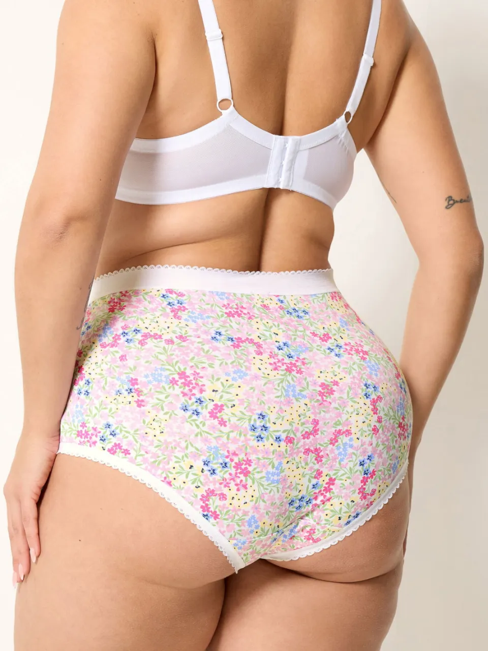 Yours Yourset 5Pack Roze Bloemenprint Lente Volledige Slipssize 46-48, foto 3