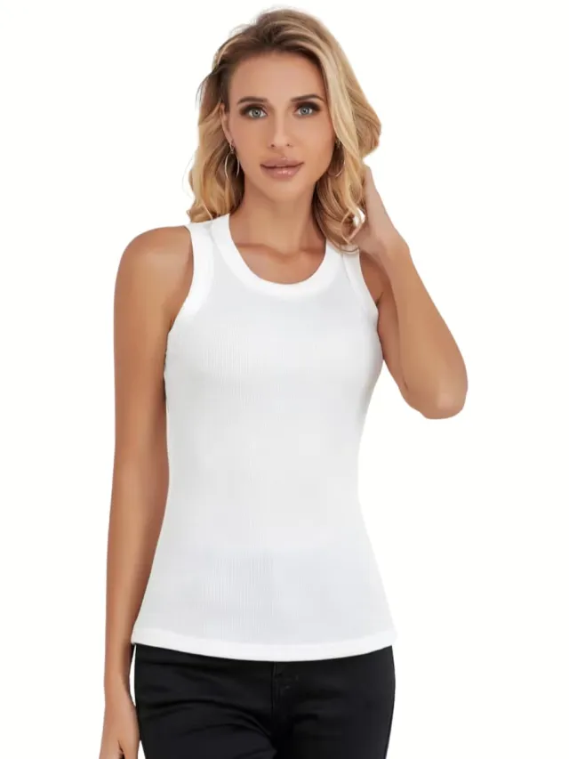 Currero Topje Dames - Top Kleding - Shirt - Blouse - Kort - Volwassen - Wit