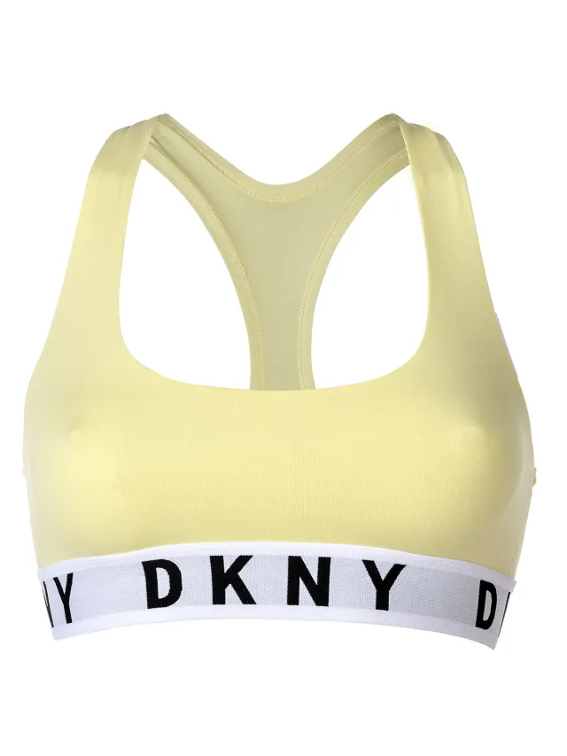 Dkny Bustier Racerback Logoprint Geel