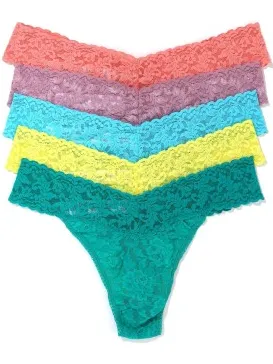 Hanky Panky Signature Lace Original Rise string Versch.kleure/Patroon,Zwart,Roze