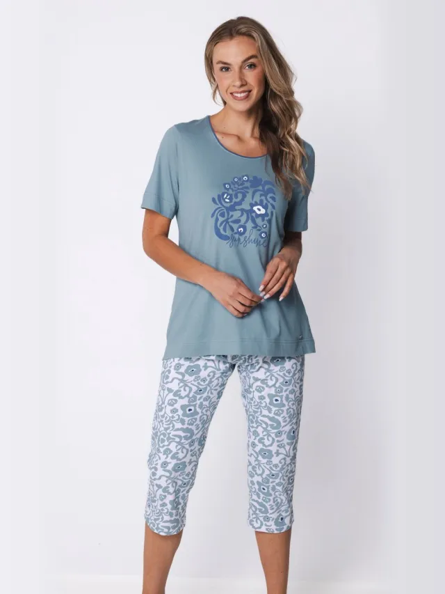 Pastunette Pyjama - Stone Blue - Katoen - Blauw