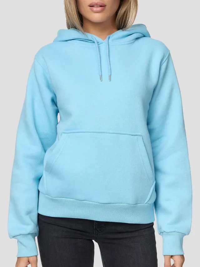 Smith & Solo Hoodie Dames - Sweatshirt Dames Met Capuchon - Katoen - Lichtblauw