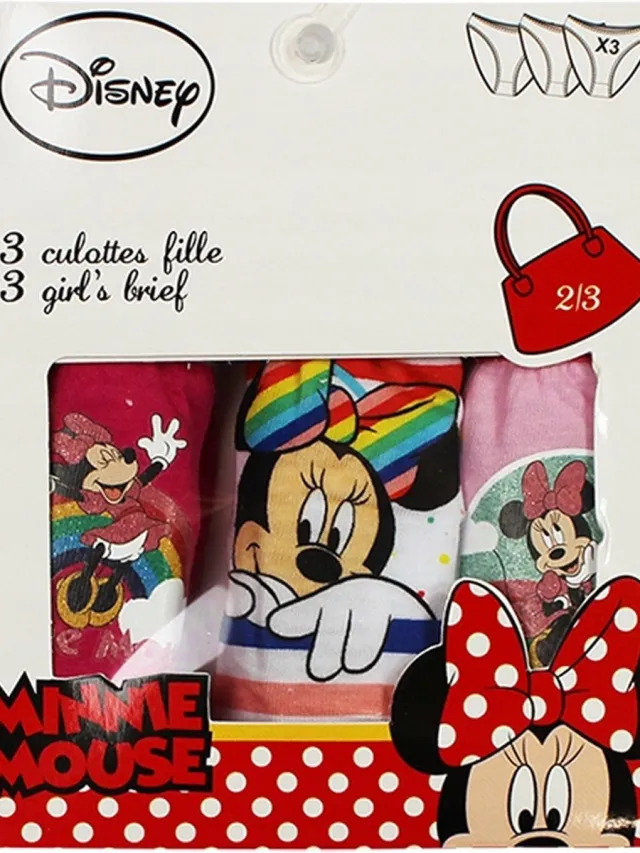 Minnie Mouse Disney Minnie Mouse - Onderbroeken set 3 stuks - 6-8 Jaar Roze