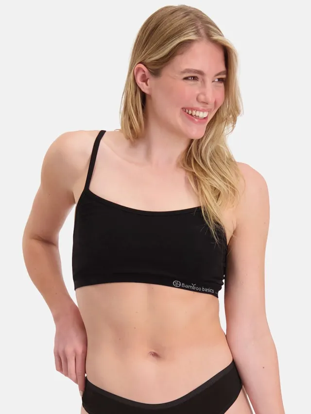 Bamboo Basics Comfortabel & Zijdezacht Bamboo Basics Seamless Bra Elle (2-pack) - Zwart