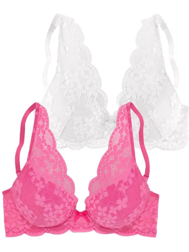 Push-upbeha roze wit, foto 2