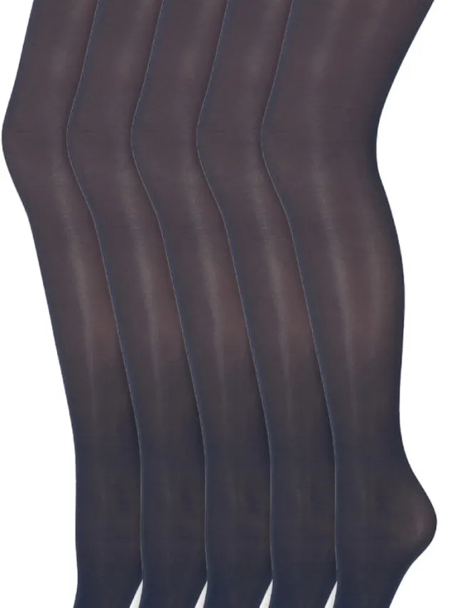 Marianne Glans Panty | 35 Denier | Merk: Marianne | Maat: S T/M Xxl | Kleur: Blauw | 5 Paar