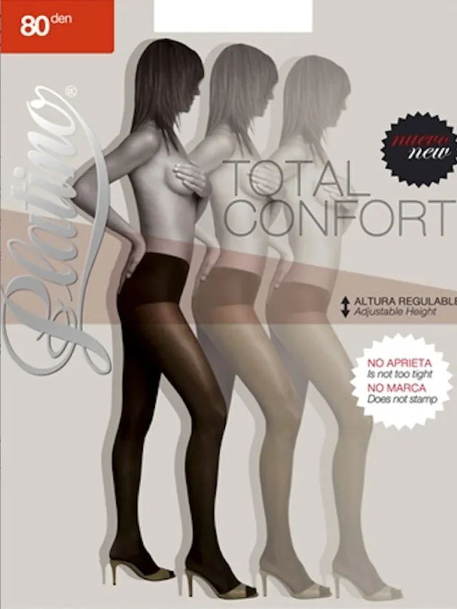 Platino total confort 80 den maat 44/46 zwart