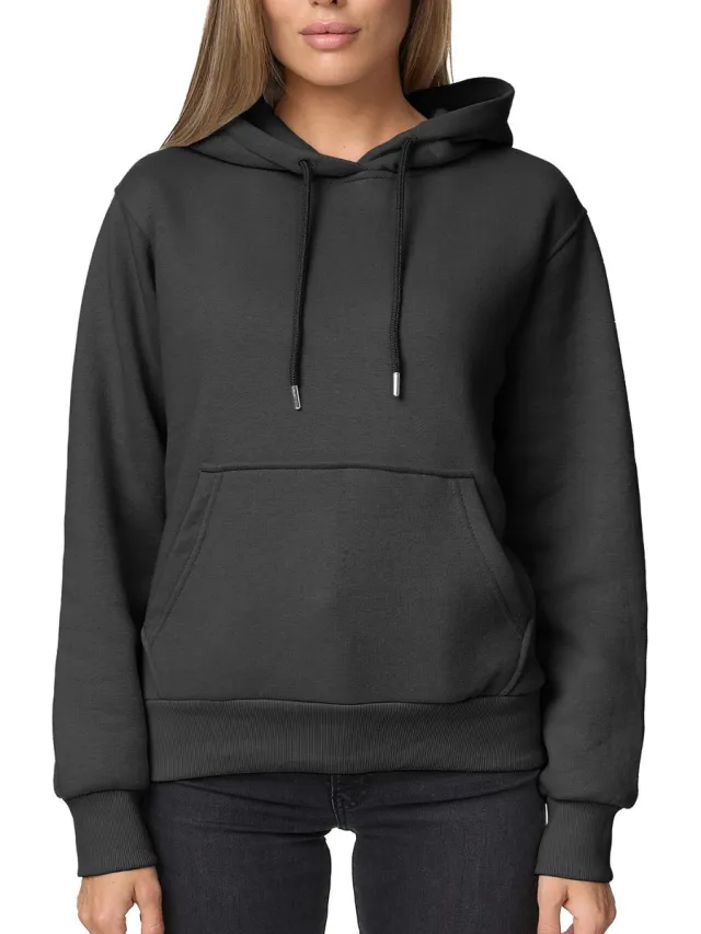Smith & Solo Hoodie Dames - Sweatshirt Dames Met Capuchon - Katoen - Antraciet