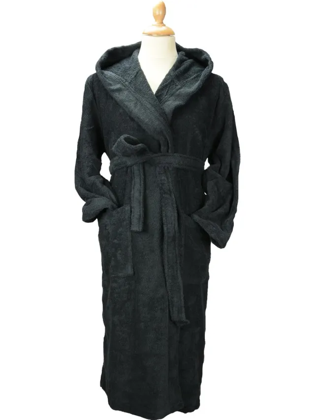 ARTG Robezz - Biologische Katoen - Badjas Capuchon - Zwart - Black