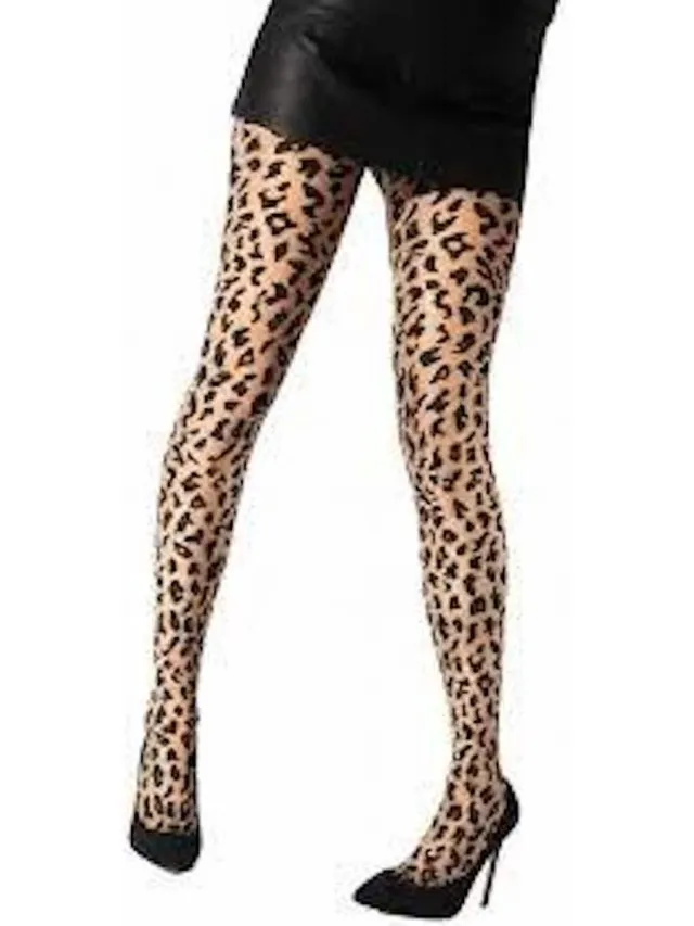 Pretty Polly Panty - Fashion - Animal - Design - One Size - 36/42 - Black/Nude Zwart/Nude