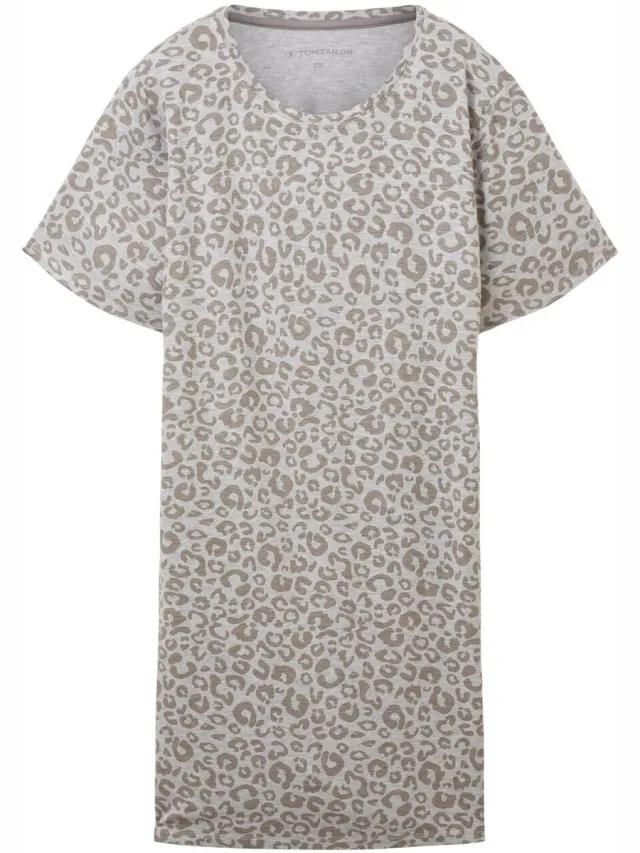 Tom Tailor Nachthemd met leoprint - grey-medium-allover