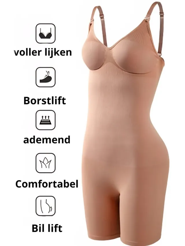 My Dutch Label Onzictbaar en Naadloos bodyshaper. ( Buik, billen, dijen, borst )/fajas ( Maat S ) Beige